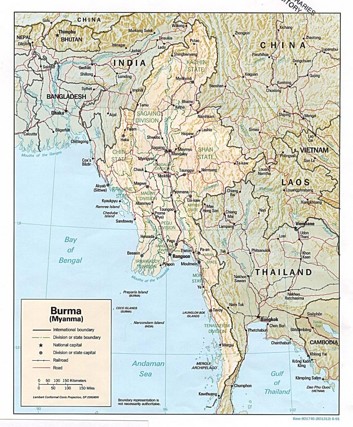 offline Myanmar kaart