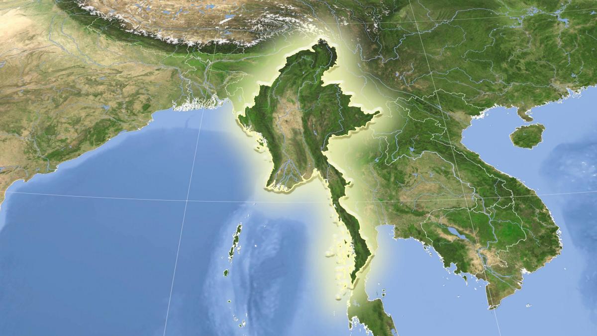 Myanmar satelliet kaart live