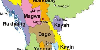 Myanmar kaart foto