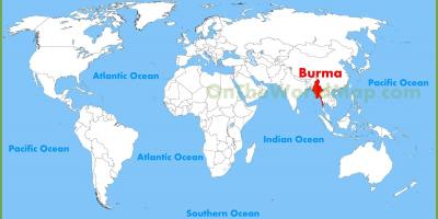 Birma locatie op kaart