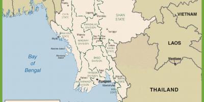 Birma politieke kaart