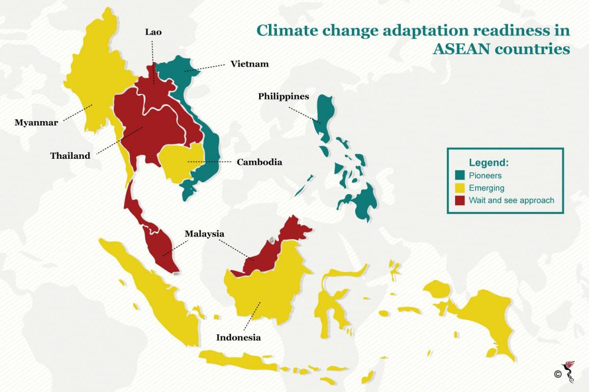 Kaart van Myanmar klimaat