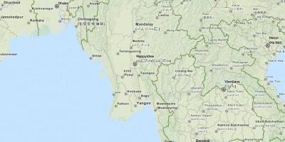 Gps-kaart voor Myanmar